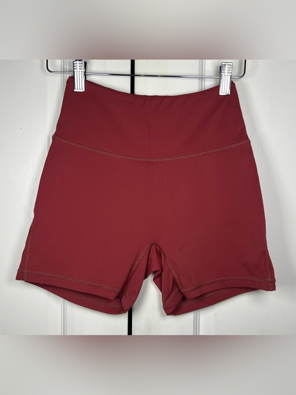 Alphalete Rust Red Active High-Waist Shorts Excellent Condition Size Small - Picture 2 of 6